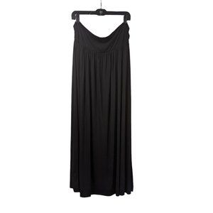 Isaac Liev Black Stretch Pull On Maxi Skirt Sz 2X